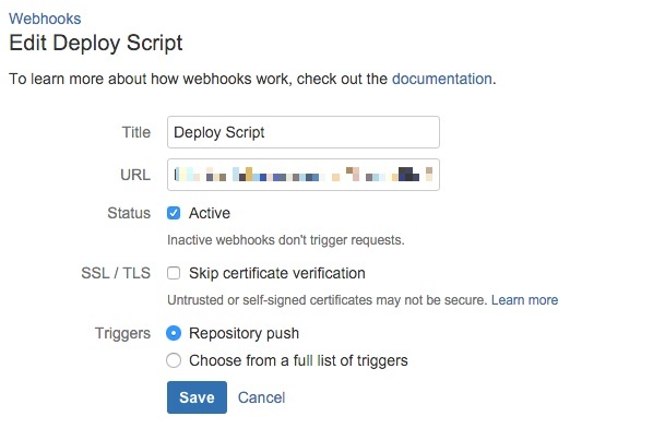 BitBucket Web hooks