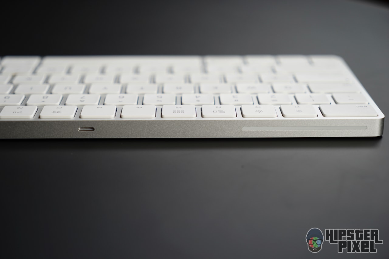 Apple Magic Keyboard, showing Lightning port and antenna