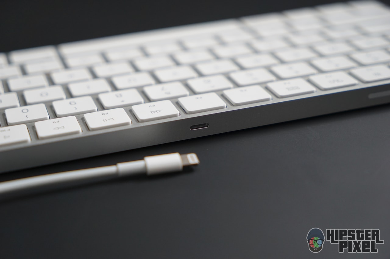 Apple Magic Keyboard, with Lightning port showing