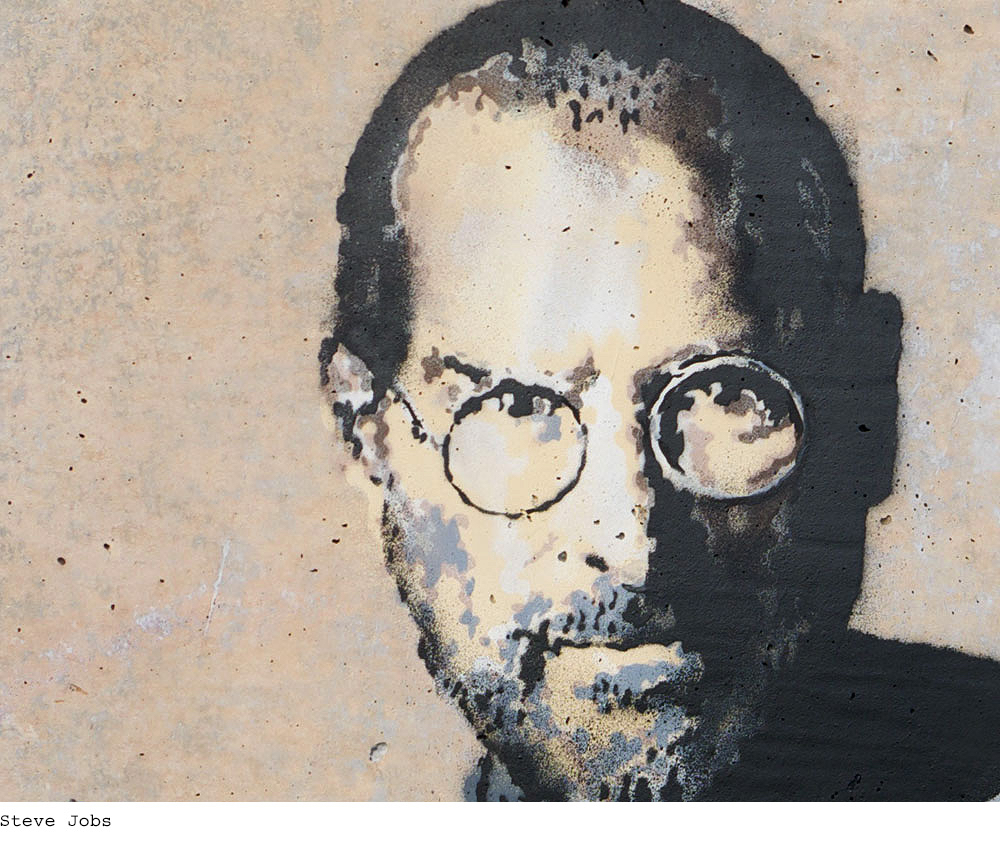 Steve Jobs by Banksy, up close