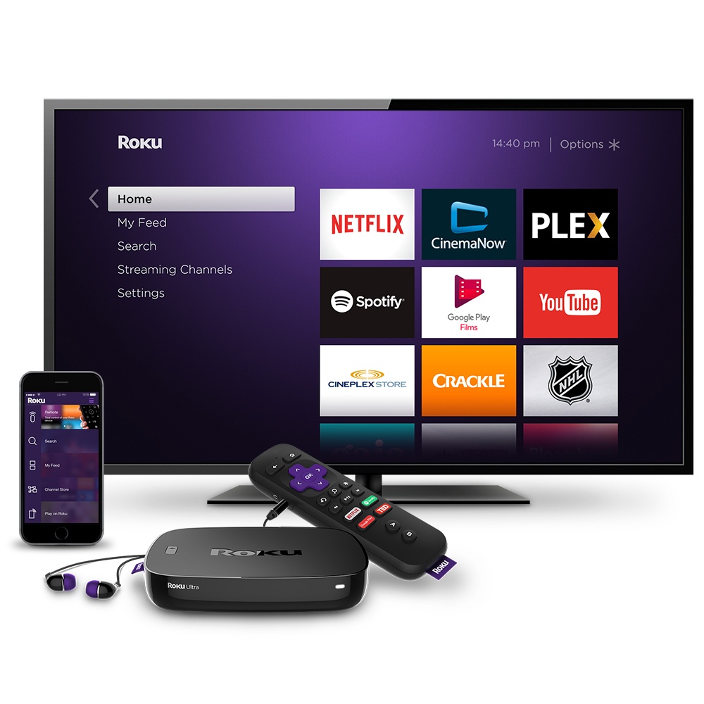 Roku Ultra with TV and Mobile